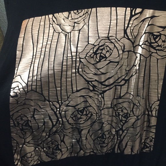 Apt 9 rose cold flower short sleeve shirt - Picture 3 of 7